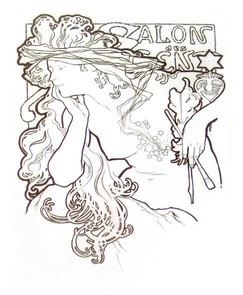 ミュシャの名画6作品 ぬり絵に Mixiニュース