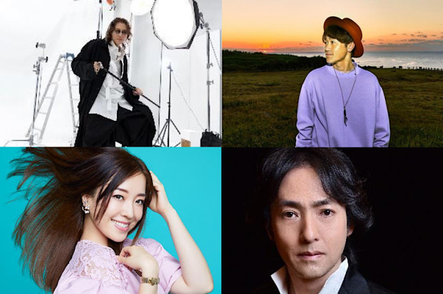 (左上から)石井竜也さん、ナオト・インティライミさん、平原綾香さん、秋川雅史さん