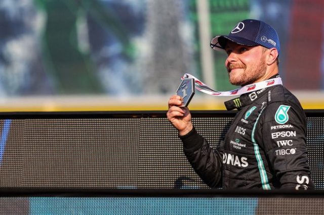 2021年F1第14戦イタリアGP スプリント予選をトップで終えたバルテリ・ボッタス(メルセデス)