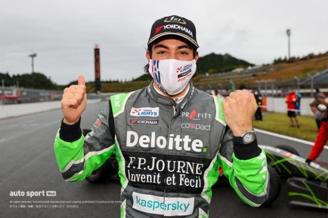 スーパーフォーミュラ・ライツ第17戦を制したジュリアーノ・アレジ(Deloitte. TOM'S 320)