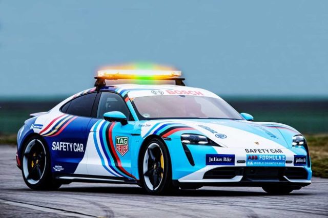 フォーミュラE“シーズン8”から導入される『ポルシェ・タイカン・ターボS』のセーフティカー