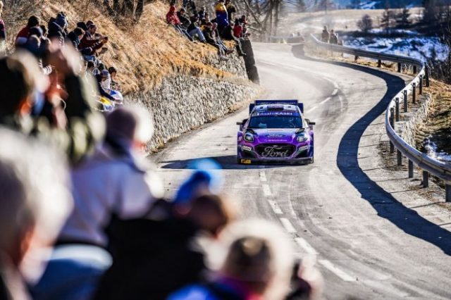 SS7でキャリア初となるステージ優勝を達成したガス・グリーンスミス(フォード・プーマ・ラリー1) 2022年WRC第1戦モンテカルロ