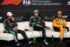 2026年F1第5戦カナダGP予選後会見　左から2番手アンドレア・キミ・アントネッリ（メルセデス）、ジョージ・ラッセル（メルセデス）、3番手ランド・ノリス（マクラーレン）