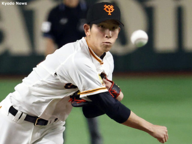 巨人の先発・戸郷翔征 (C) Kyodo News