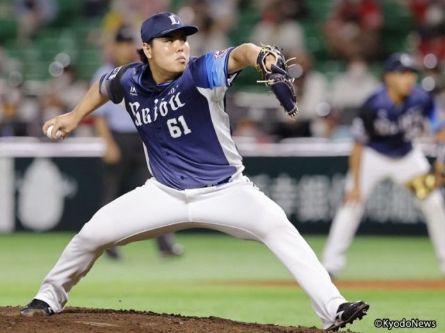プロ野球のソフトバンク戦に登板し、39試合連続無失点でプロ野球新記録を達成した西武の平良海馬投手