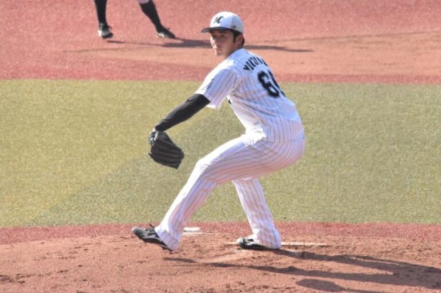 ロッテの横山陸人(撮影=岩下雄太)
