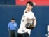 2年連続して始球式を務めた福森大翔さん(写真=北野正樹)