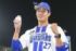 2025年8月31日、DeNAベイスターズでの初勝利を飾った藤浪晋太郎（共同通信社）