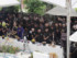 対馬丸事件の慰霊祭で、犠牲者に黙とうをささげる参列者ら＝２２日午前、那覇市