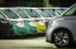 フォルクスワーゲンの電気自動車（ＥＶ）＝２０２４年１２月、ドイツ北部ハノーバー（ＡＦＰ時事）
