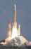 新型宇宙ステーション補給機（ＨＴＶ―Ｘ）を搭載し打ち上げられるＨ３ロケット７号機＝２６日午前、鹿児島県・種子島宇宙センター