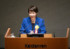 経団連審議員会であいさつする高市早苗首相＝２５日午後、東京都千代田区