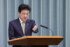 記者会見する木原稔官房長官＝１３日、首相官邸