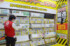 エアコンの買い替えを促すポスターが貼られたビックカメラ有楽町店の売り場＝２２日、東京都千代田区