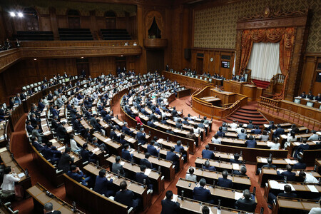 「成年後見制度」の終身利用を見直す改正民法が可決、成立した参院本会議=17日午前、国会内
