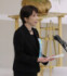 全国戦没者追悼式で式辞を述べる高市早苗首相＝１５日午前、東京都千代田区