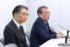 特別公務員暴行陵虐の罪に問われた田渕大輔被告の初公判後に、記者会見する弁護人＝７月１０日、大阪市北区