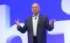 Thinkのイベントで基調講演するIBMのクリシュナCEO（筆者撮影）