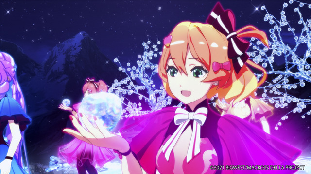 「『劇場版マクロスΔ 絶対LIVE!!!!!!』場面カット」(C)2021 BIGWEST/MACROSS DELTA PROJECT