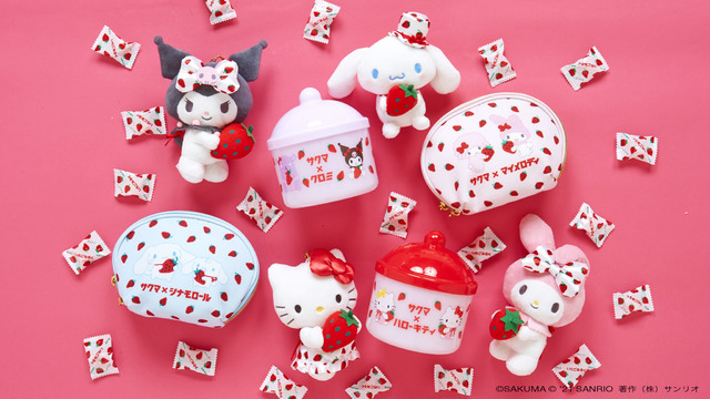 「サンリオキャラクターズ サクマいちごみるくコラボ 菓子ギフト」イメージ(C)SAKUMA(C)'21 SANRIO 著作(株)サンリオ