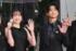 オープニングイベントレッドカーペットで記念撮影する永野芽郁（左）と伊藤健太郎（撮影・滝沢徹郎）