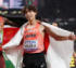 男子3000メートル障害決勝　8入賞を果たし笑顔の三浦（撮影・宮地輝）