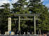 スタート前の出雲大社正面鳥居（撮影・藤尾明華）