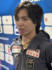 取材に応じる三浦佳生（撮影・松本愛香）